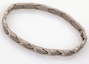 Titanium X & Oval Silver Bracelet/Anklet