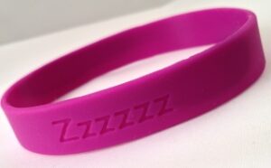 Pink color silicon sleep zzzzz band